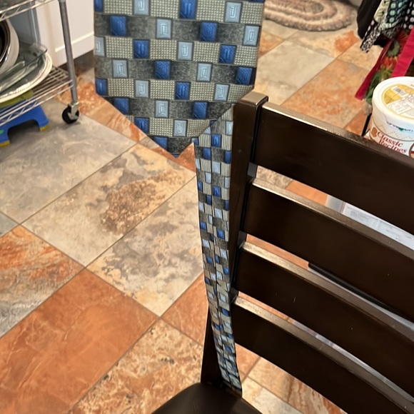 Men’s Tie, Blue, Gold, Checkered Pattern, 100% Silk, Burma-Bible, good condition - Picture 5 of 5